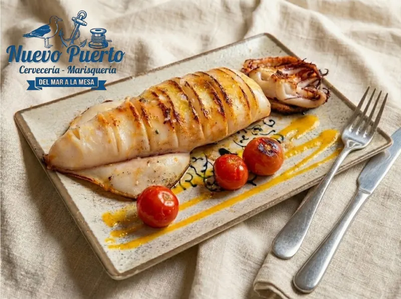 Calamar con tomate